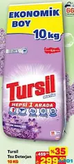TURSİL TOZ DETERJAN 10 KG fiyat ve kampanya bilgisi